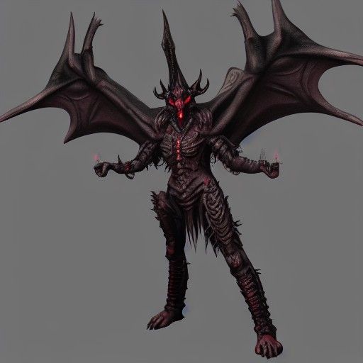 Menacing Demon Prince in 3D Shading