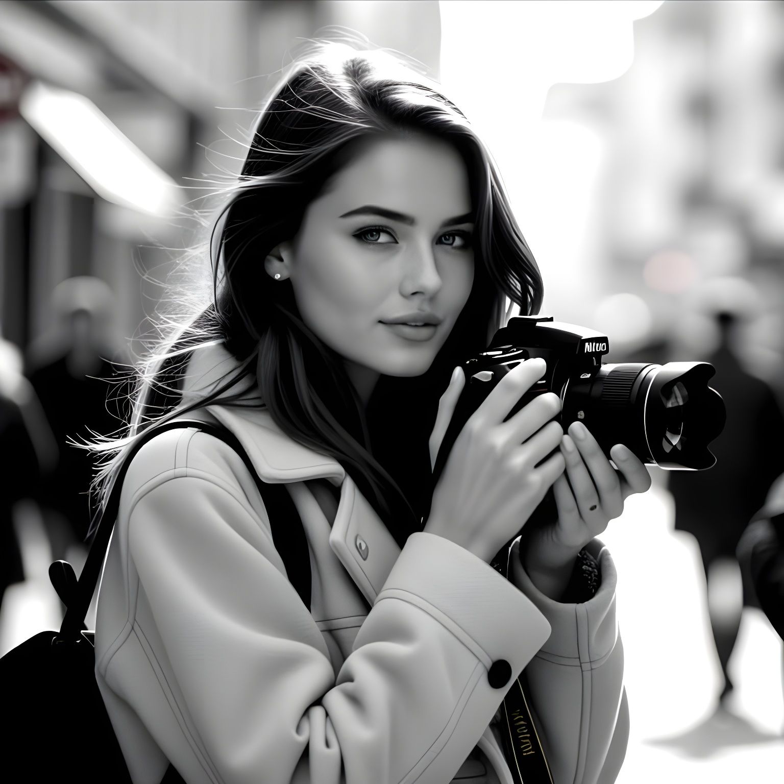 Photographer Captures City Street Portrait in Black and Whit...