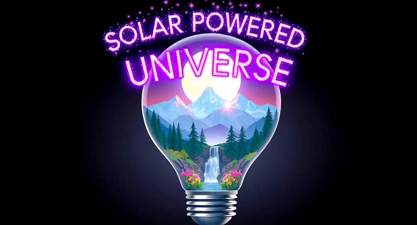 Low Poly Lightbulb Encapsulating a Moonlight Landscape