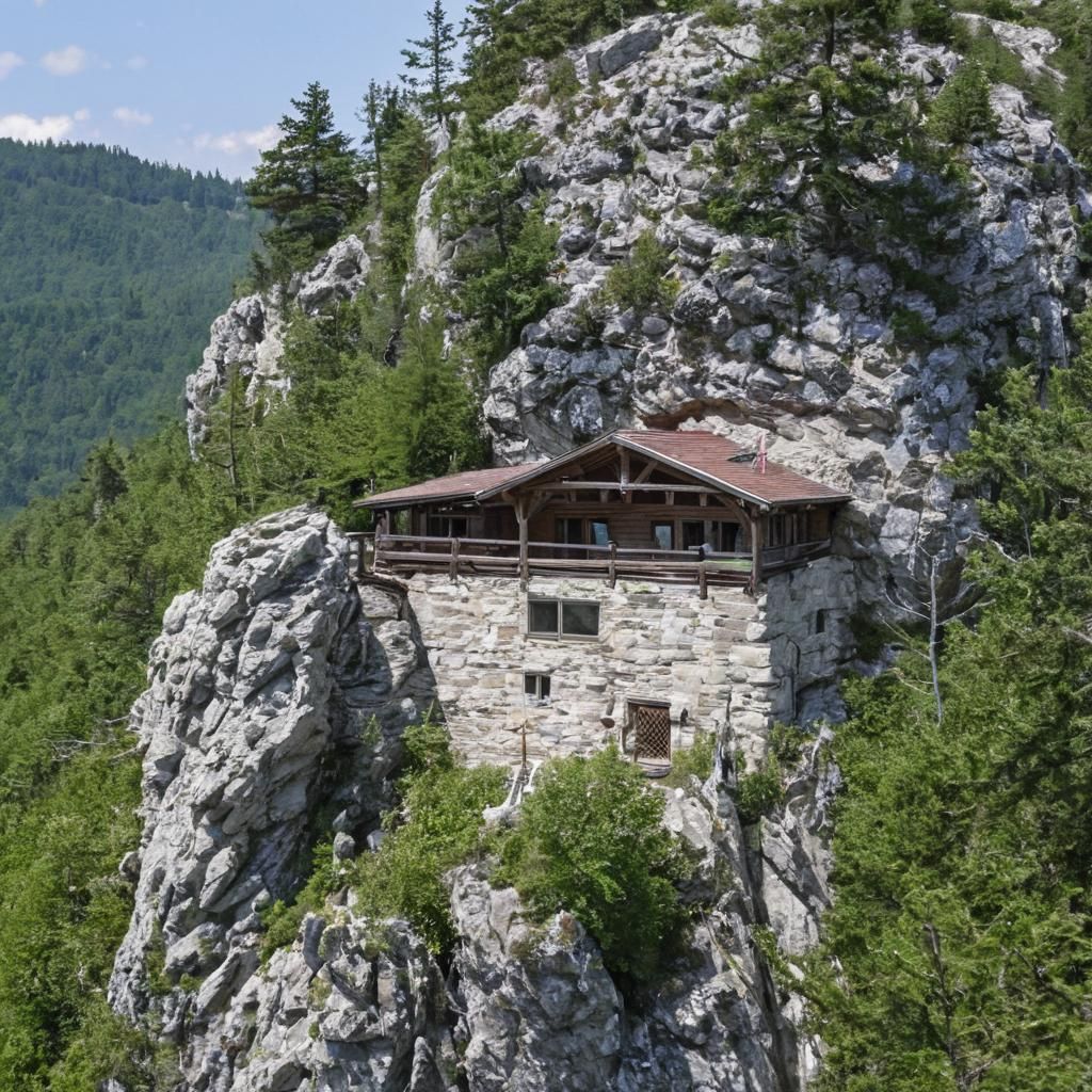 Majestic Eagle Nest High in the Mountains