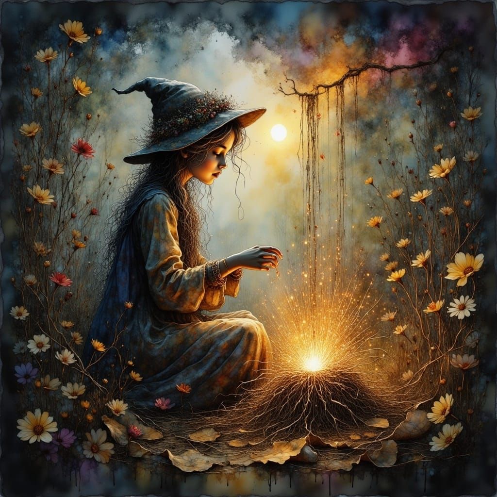 Surreal Harvest of Light Amidst Inner Darkness