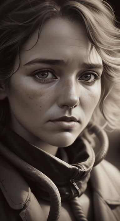 Steer Roping Close-Up Portrait in Ambient Light