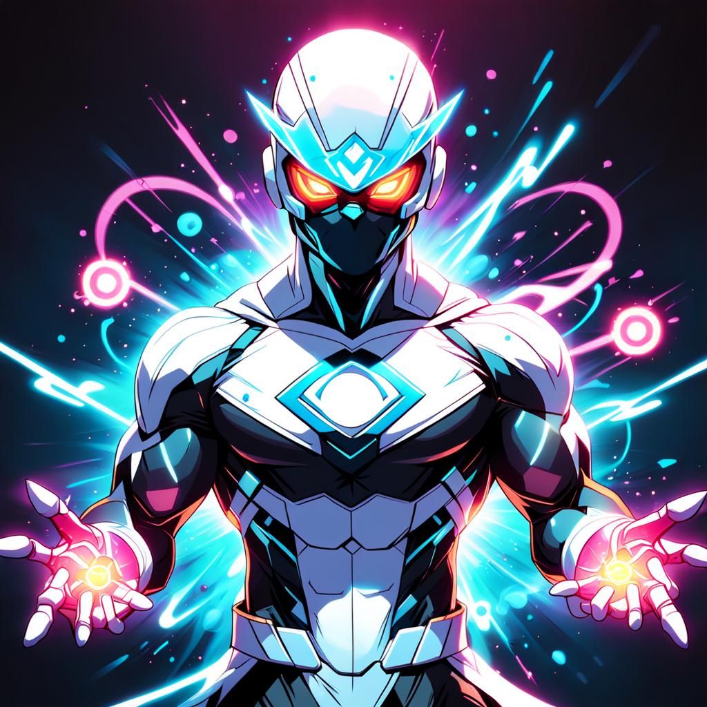 Anime Superhero Ninja with Atomic Powers