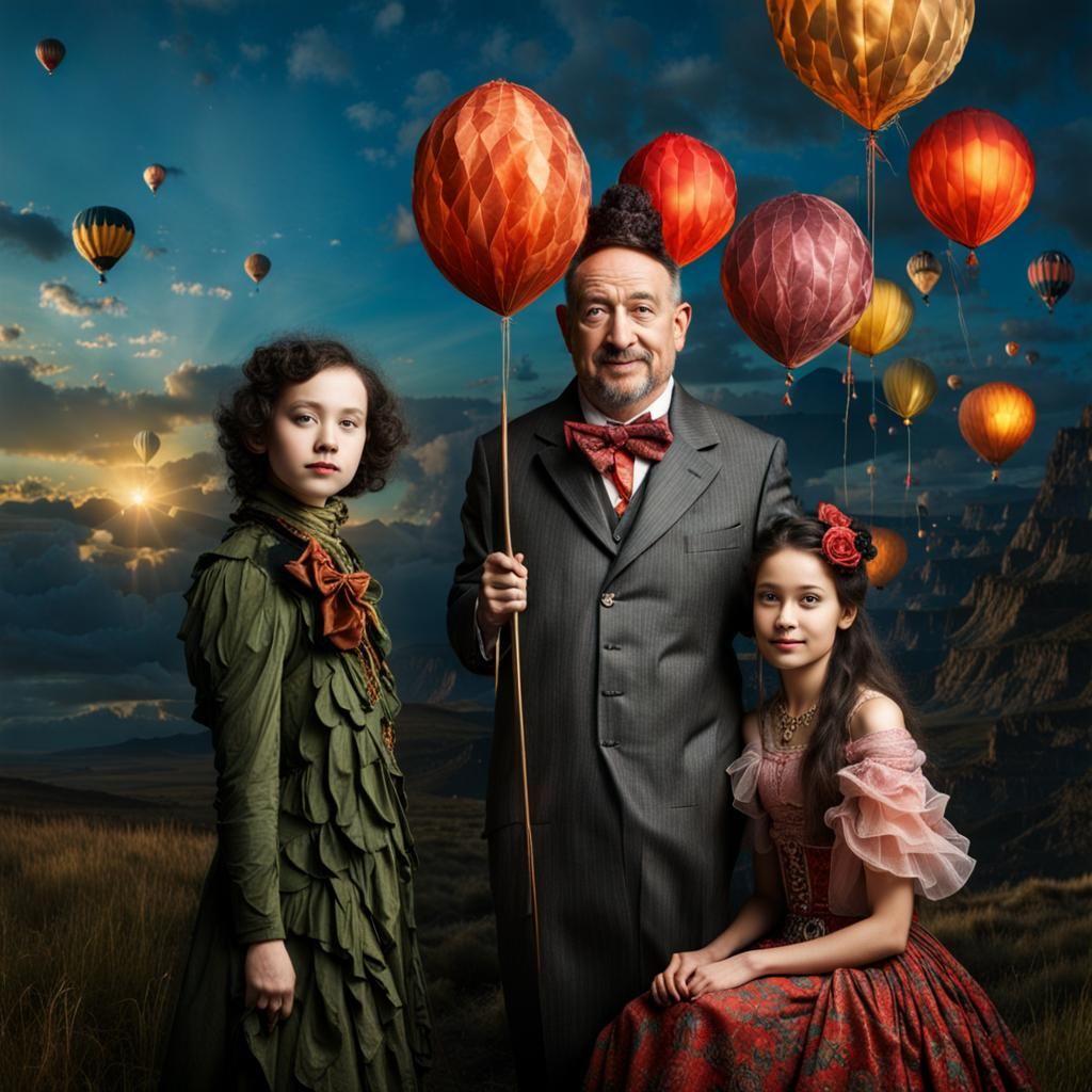 Surreal Alien Restaurant Celebration: Professional Photograp...