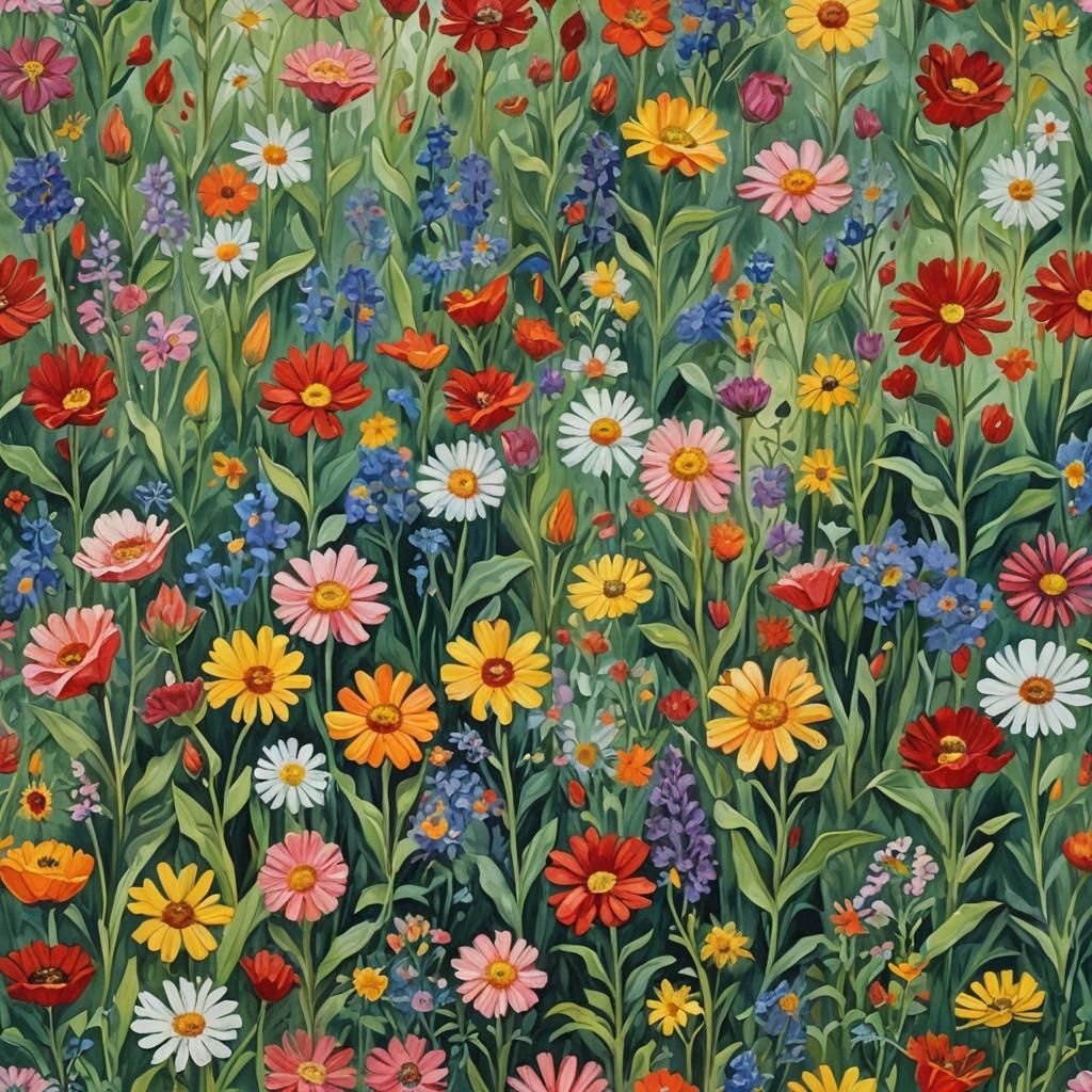 Impressionist Flowers in Gouache and Watercolor