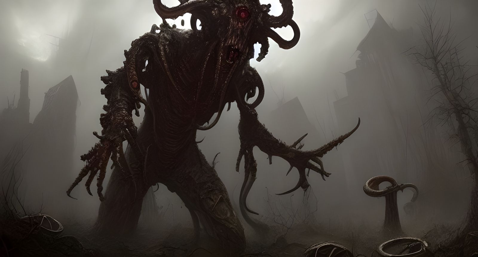 Lovecraftian Elder God Ruins Post-Apocalyptic World