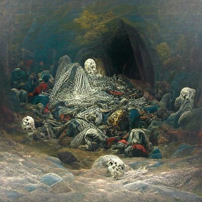 Diamond Grave: Horror Art Inspired by Doré and Rutkowski