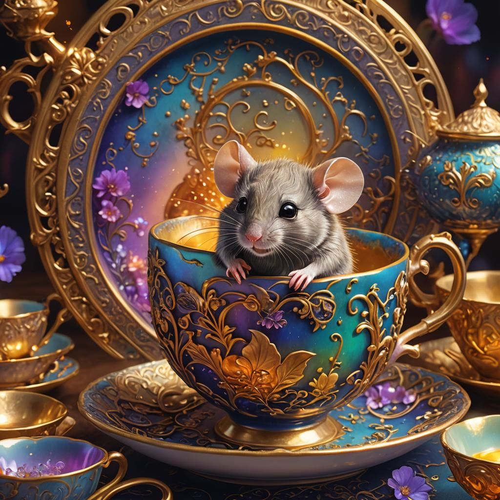 Mouse in Teacup: Fantastical Matte Painting