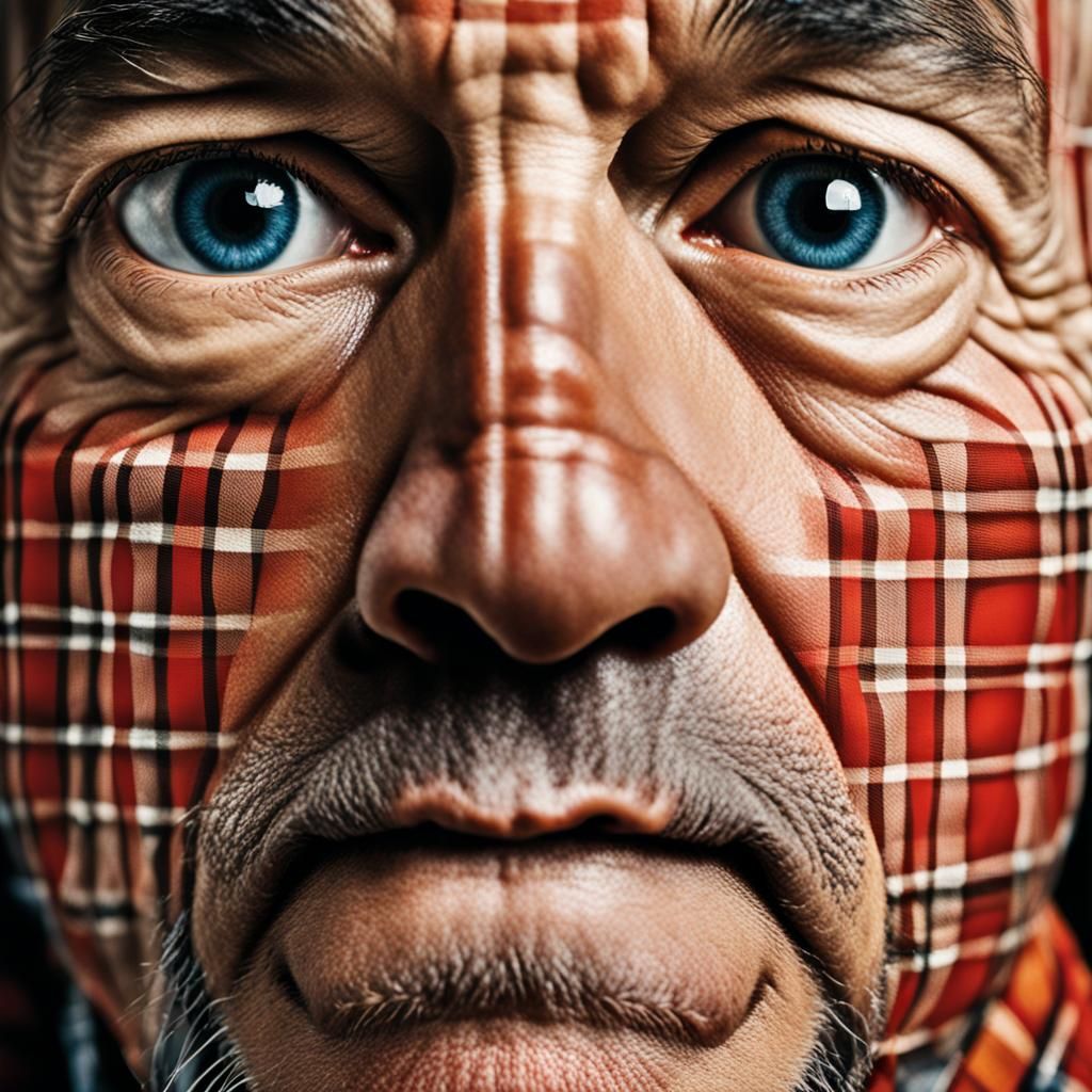 Checkered Portrait in Professional Photography Style
