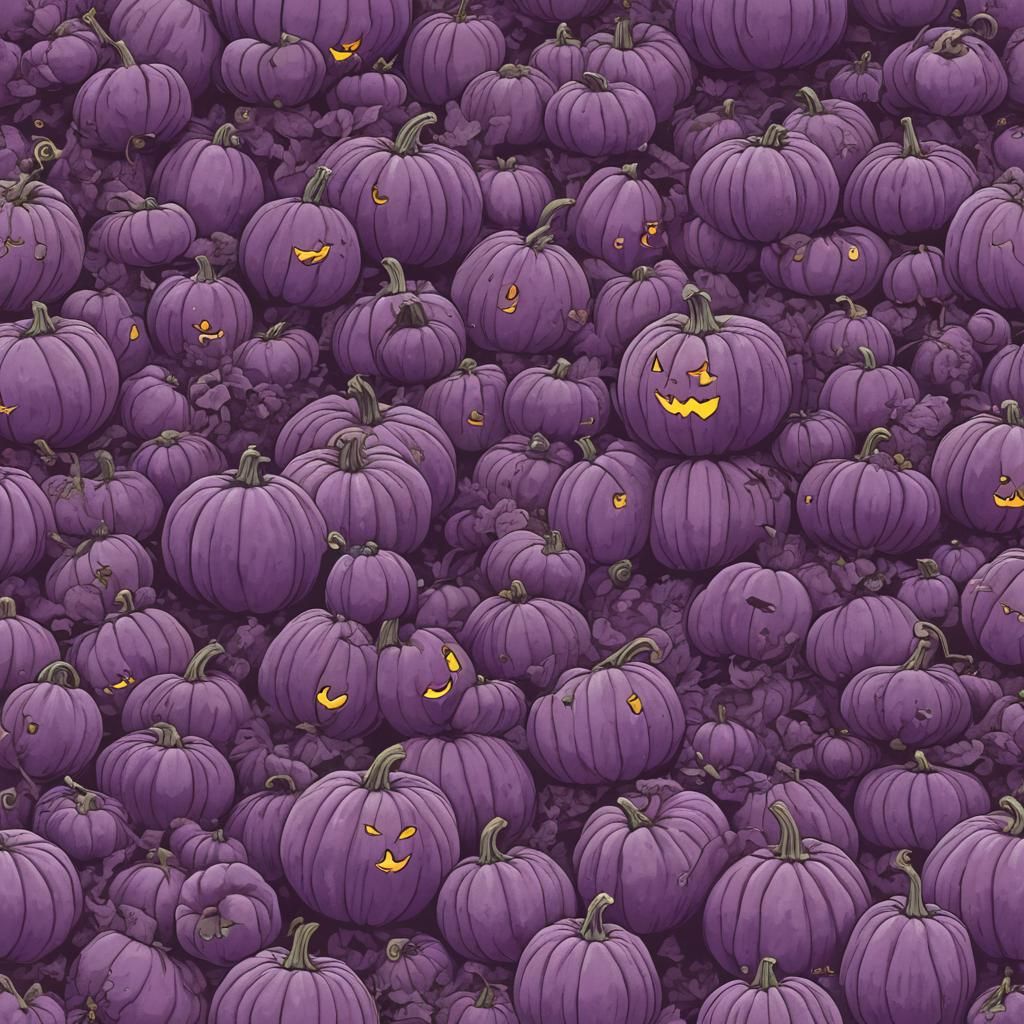 Purple Pumpkin Man: AI Generated Image