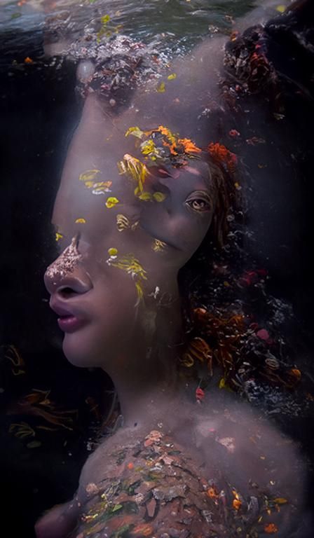 Underwater Woman Portrait in Film Photography Style