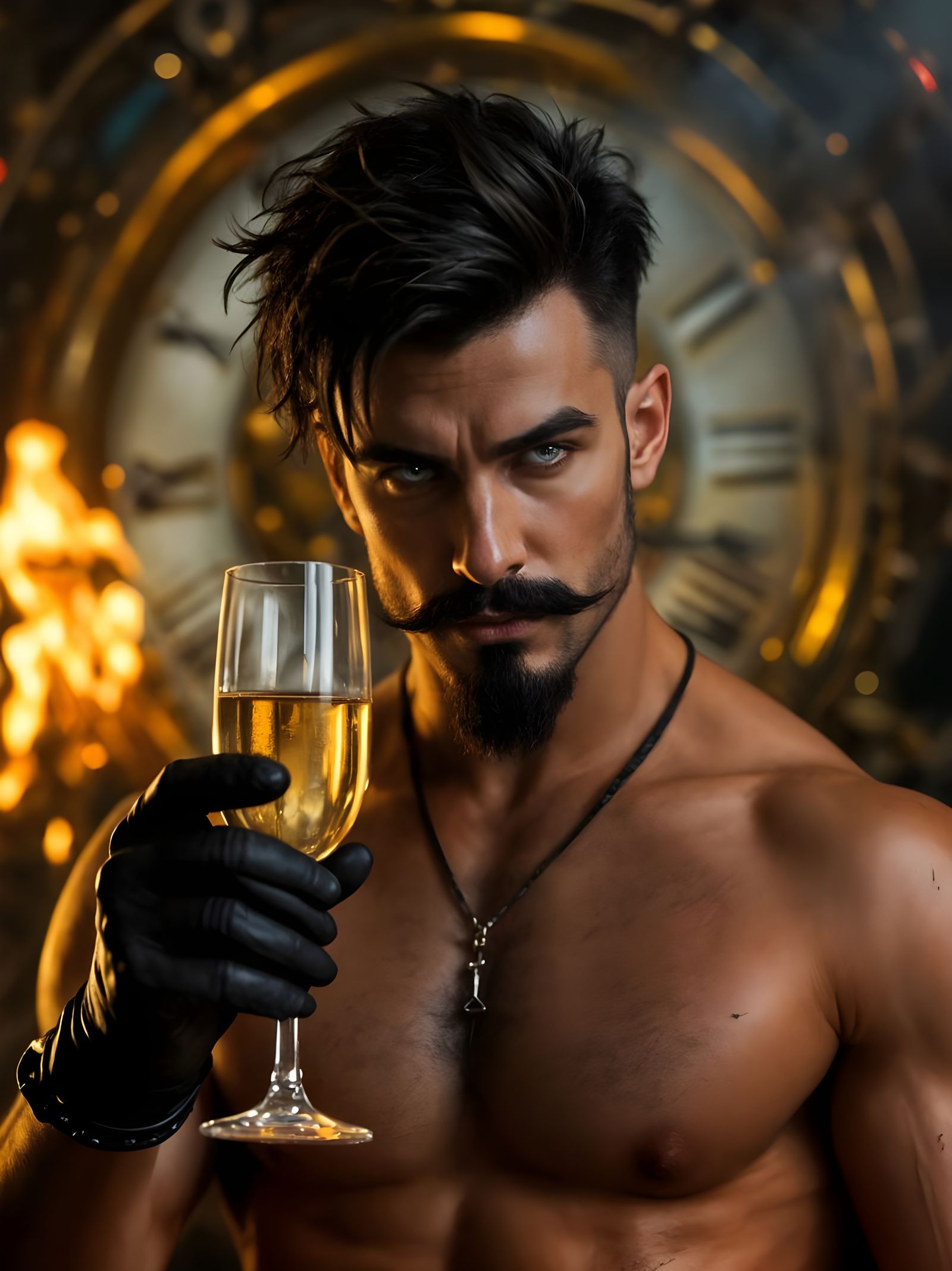 Steampunk Seduction Master Raises Glass at Midnight