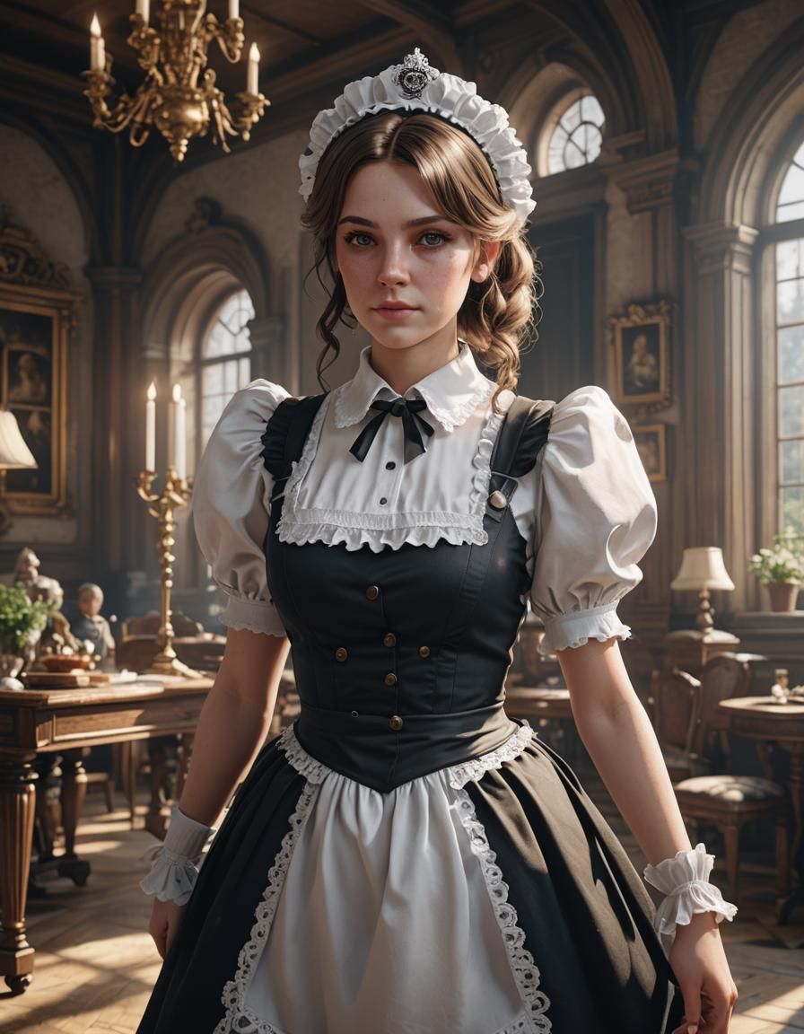 French Maid in French Court: 3D Game Cinematic