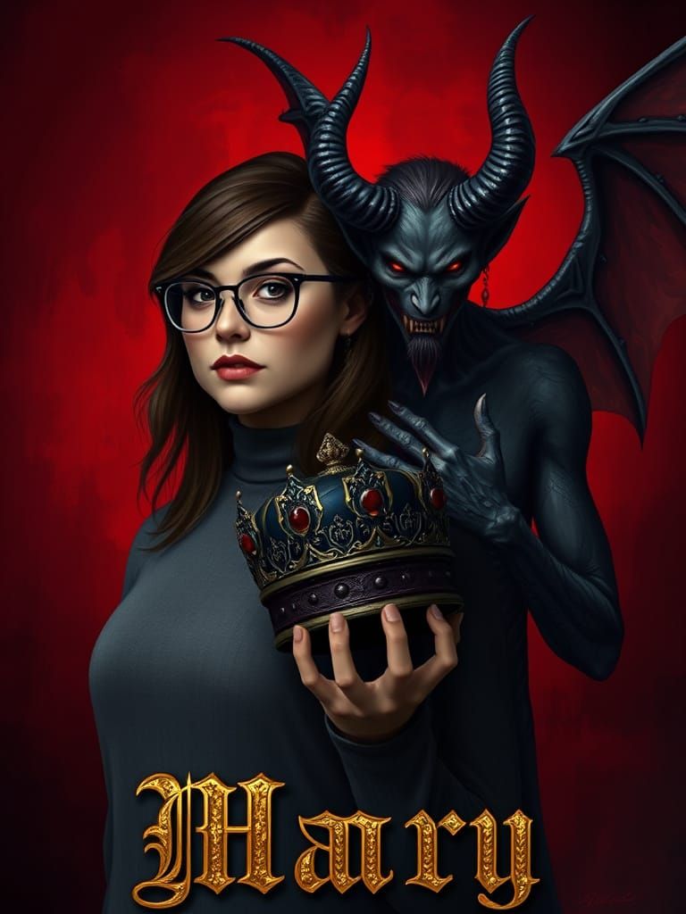 Demonic Encounter in Dark Fantasy Digital Art