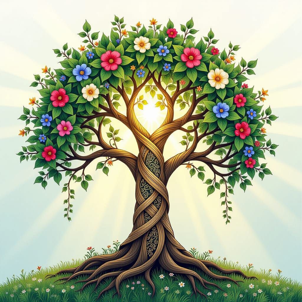 Bohemian Celtic Tree of Life with Filigree