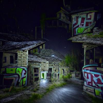 Abandoned Town: A Scene of Decay