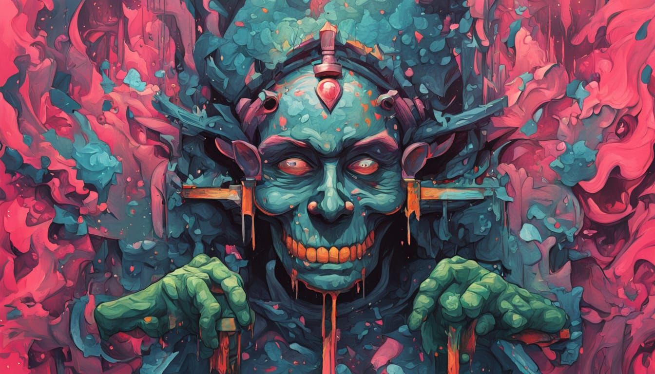 Vibrant Street Queen in Graffiti Art