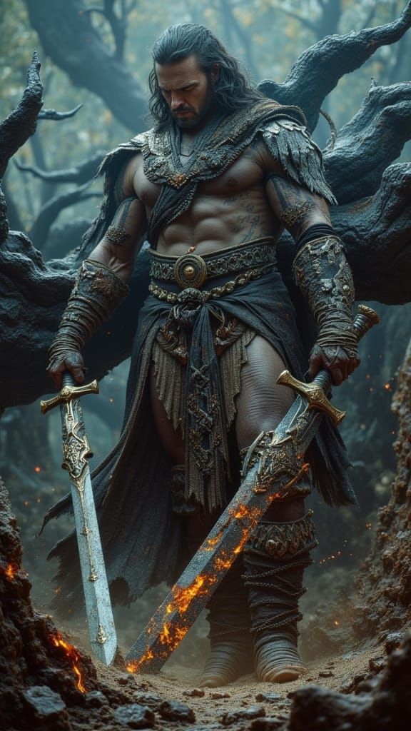 Conan the Barbarian Battles Vampires in Surreal Fantasy Styl...