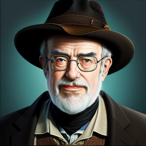 Painterly Portrait of a British Author