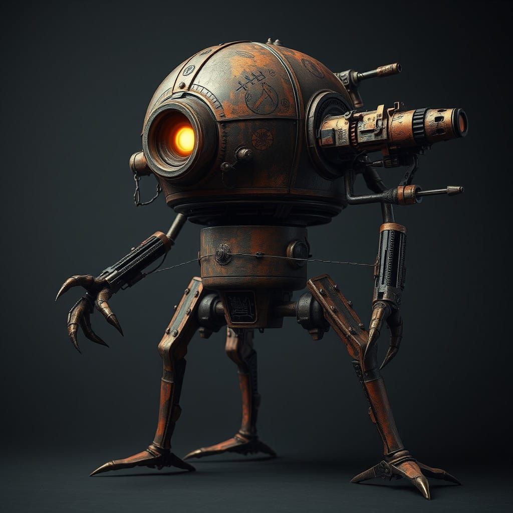 Ancient Rakatan Droid with Crimson and Black Chassis