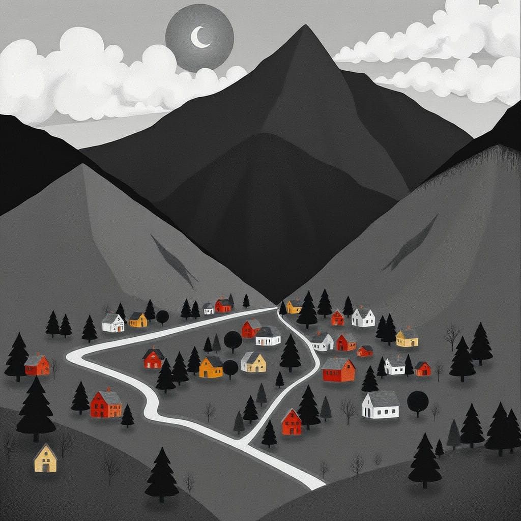 Whimsical Village in the Hills