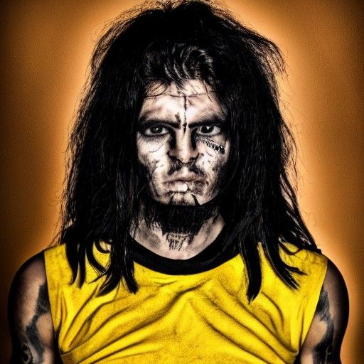 Dramatic Portrait of a Night Warrior