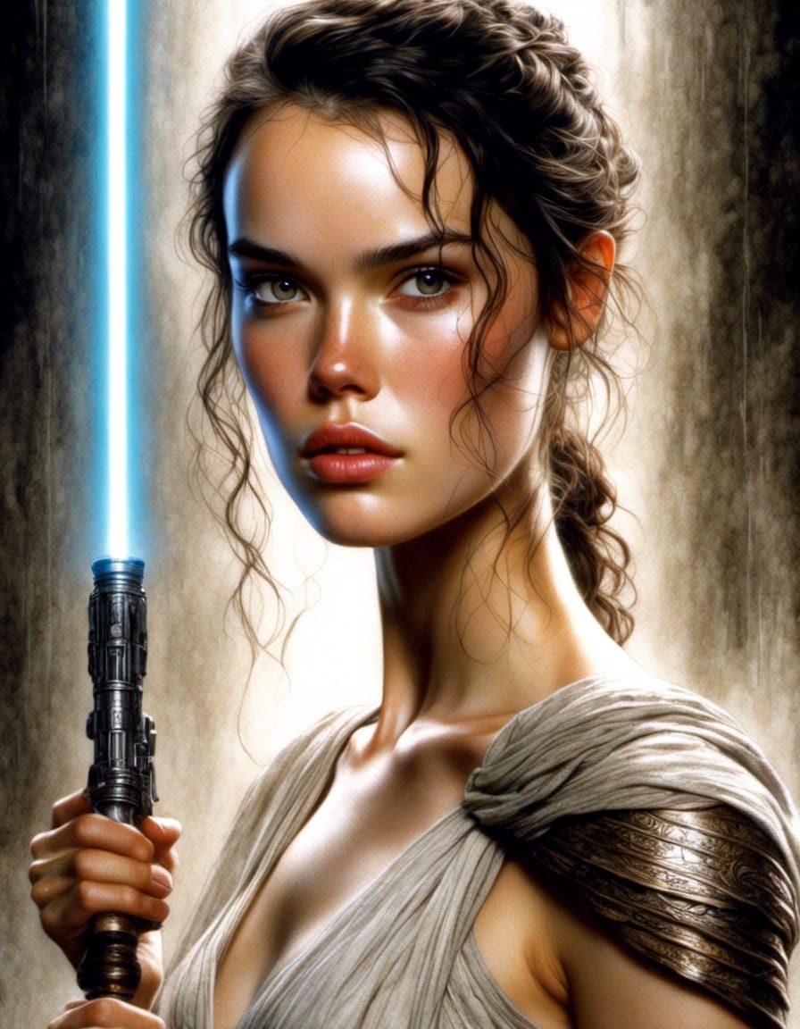 Rey Skywalker Illustration by Luis Royo