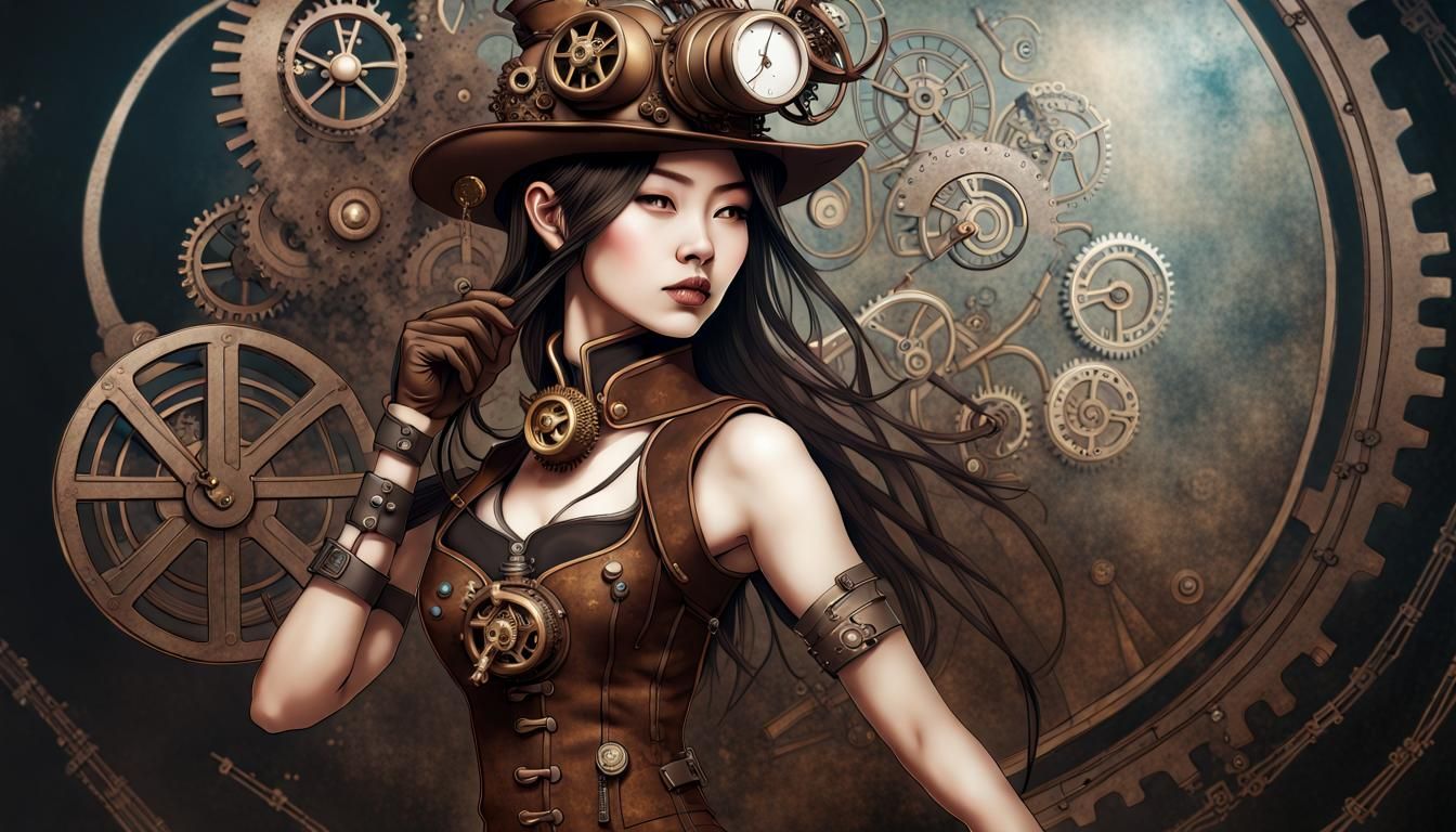 Beautiful Asian Steampunk Women