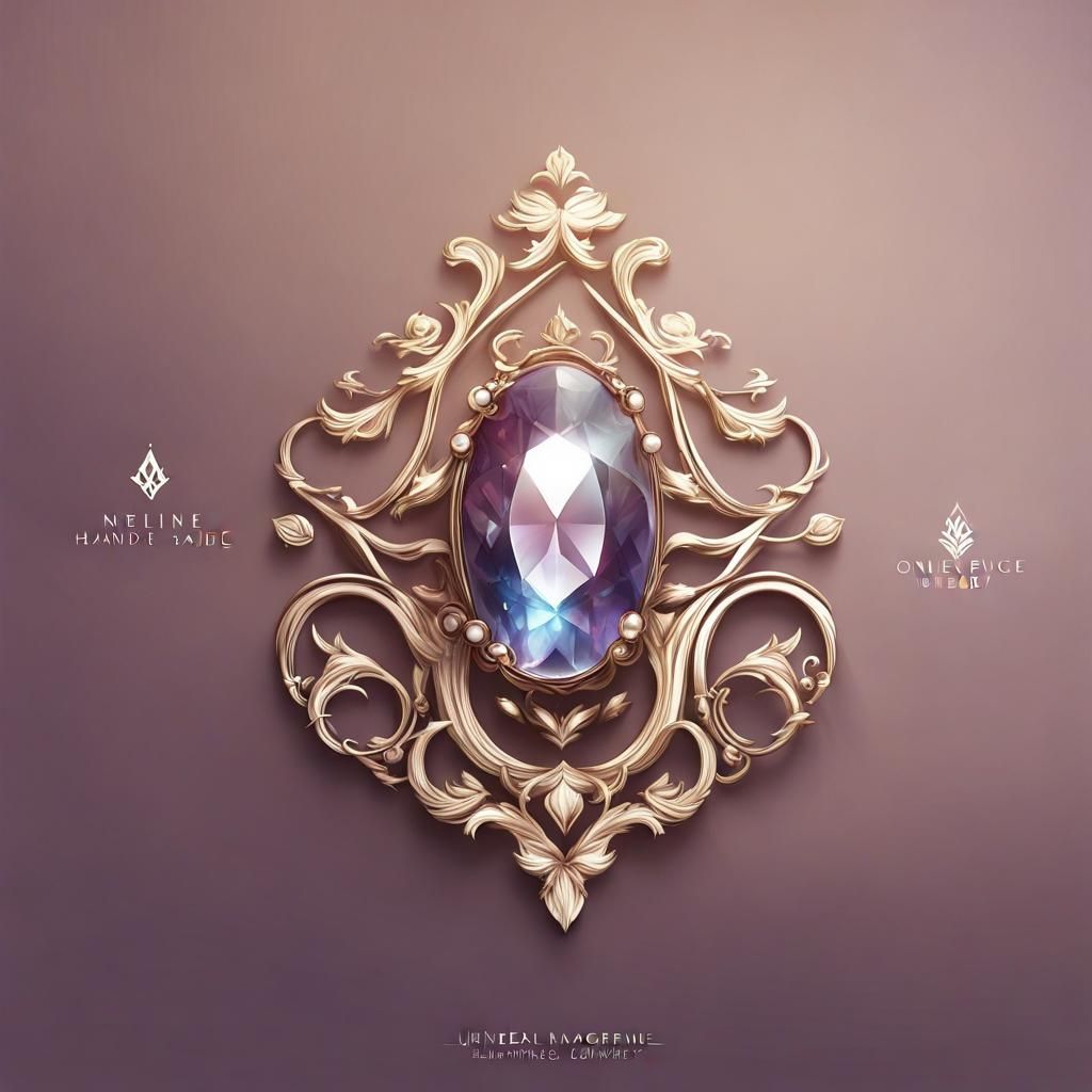 Ethereal Jewelry Shop Logo in Detailed Matte Painting