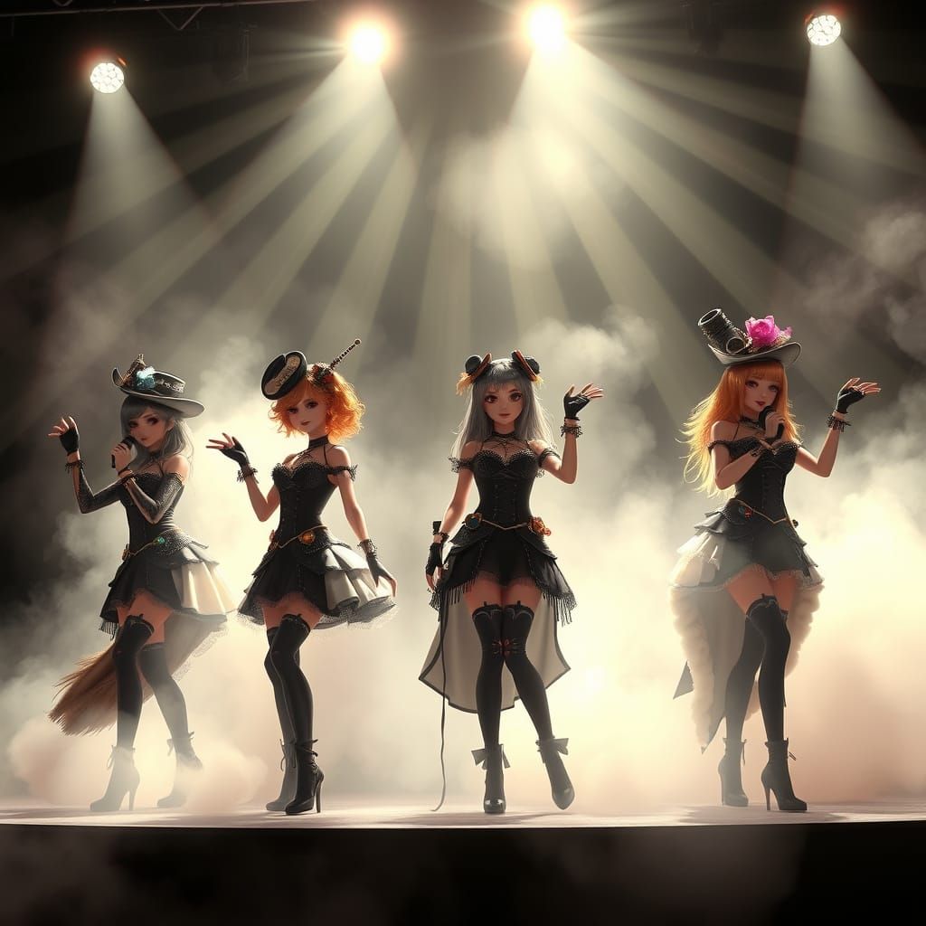Steampunk Rock Goddesses Shine on Stage in Industrial Cinema...