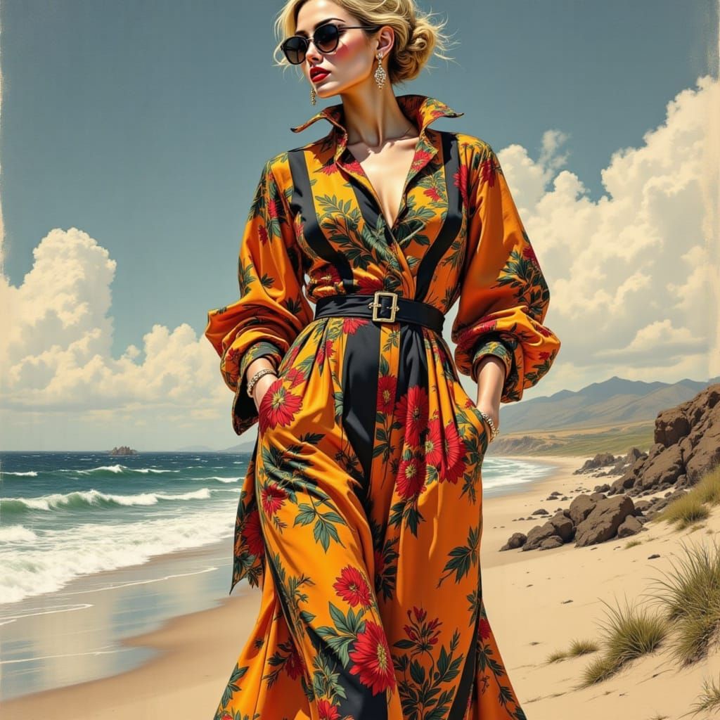 Dreamlike Collage of Whimsical Landscapes in Pastel Hues