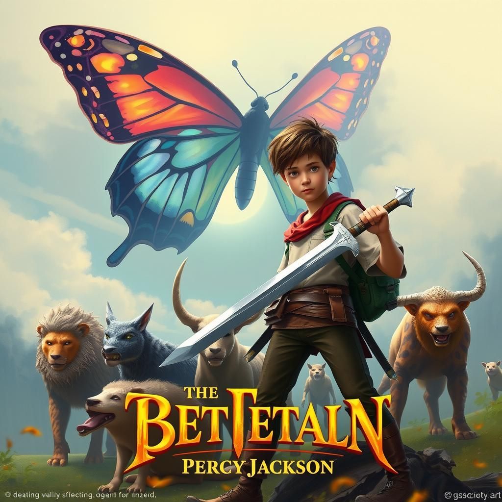 Boy Hero with Animals: Fantasy Poster Art