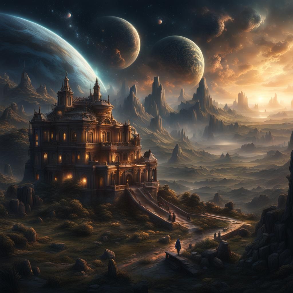 Dramatic Digital Painting of Wandering Stars