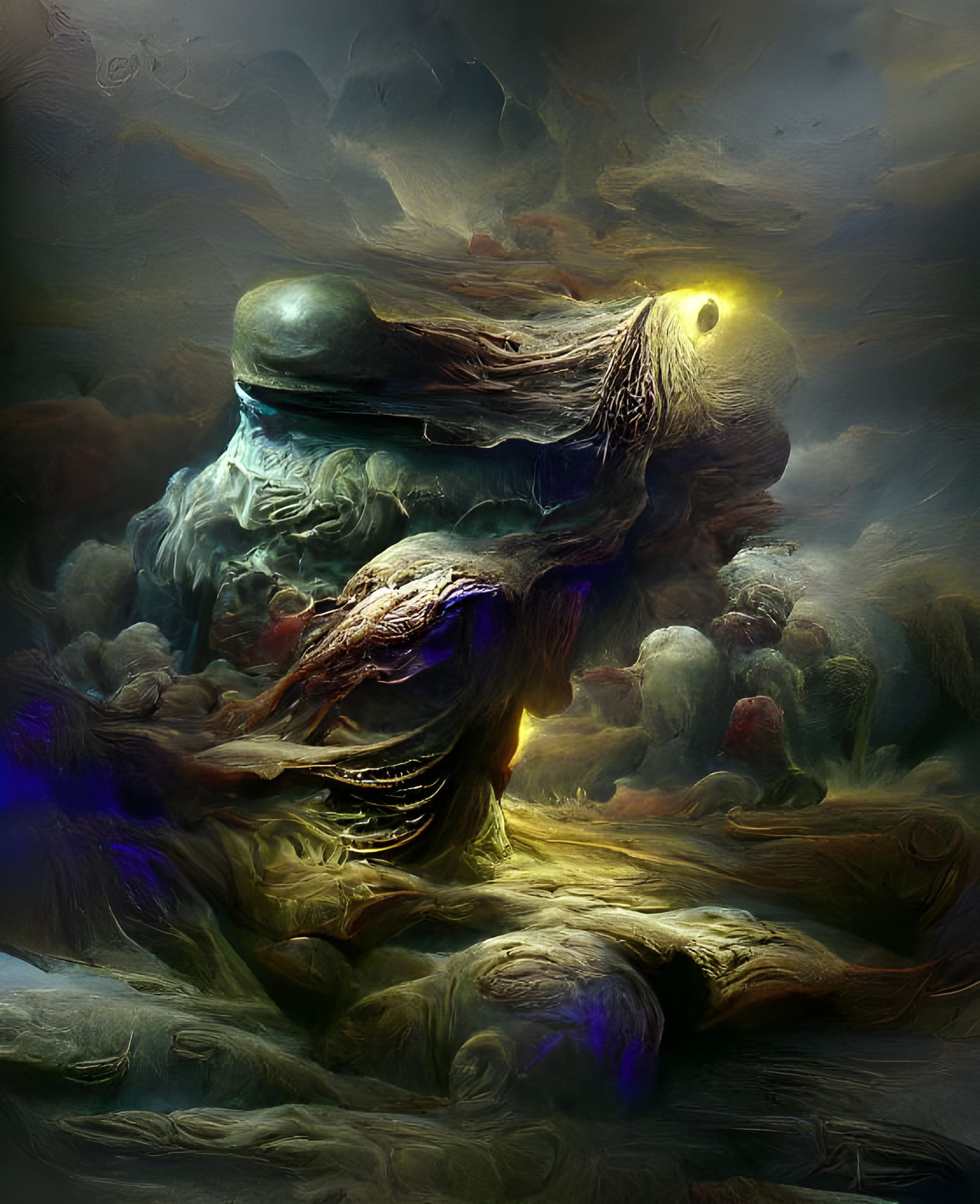 Monsters Emerge from Jupiter's Storm in Horror Art