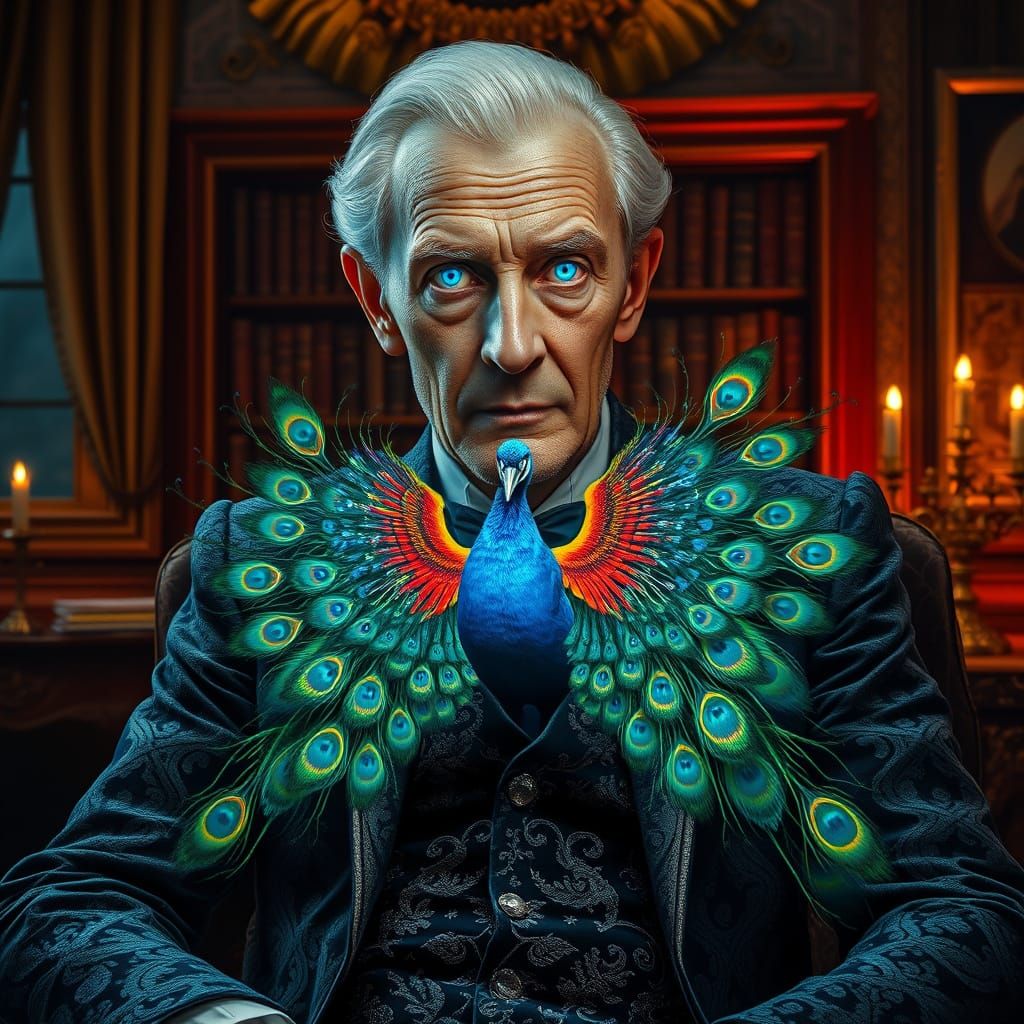 Ethereal Gentleman Encodes Phoenix Peacock Spirit in Velvet ...