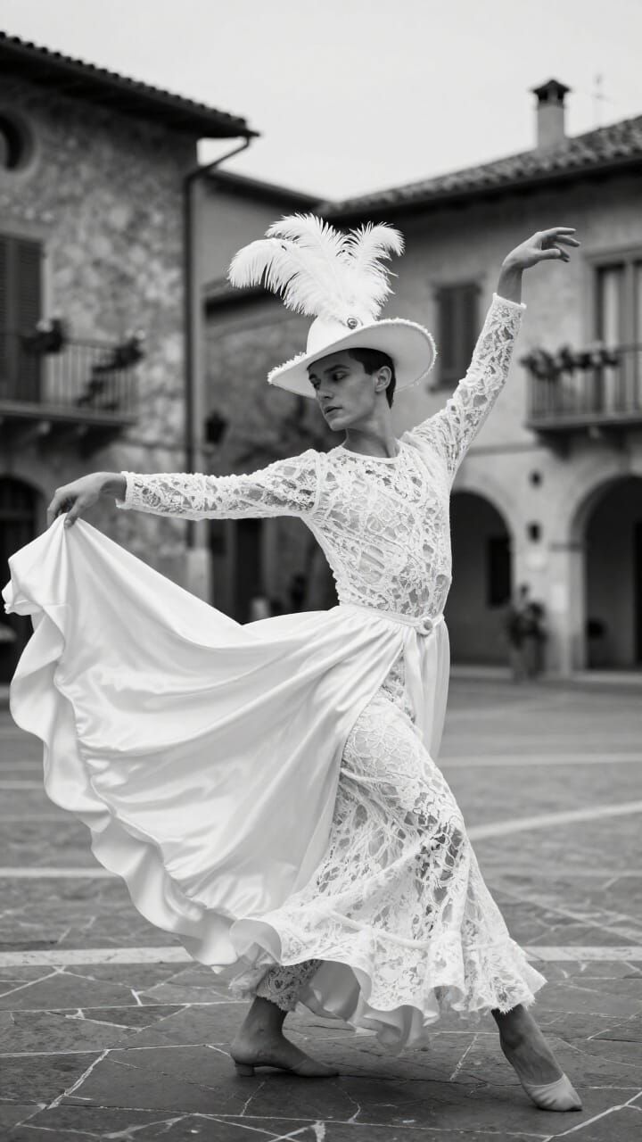 Dancer in Drag Captures Italian Village Charm