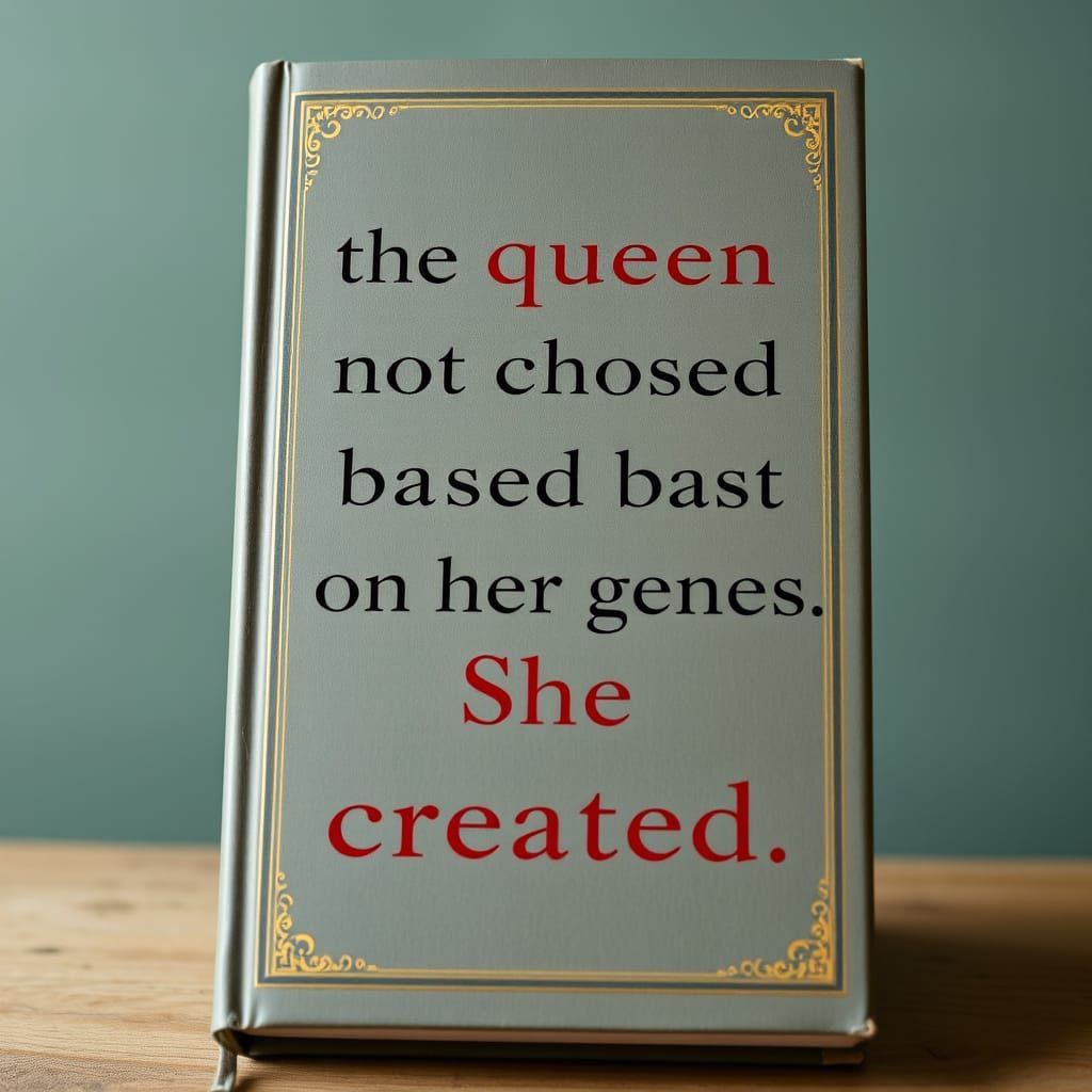 Intriguing Book Cover Design: The Queen Is Created