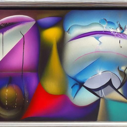 Surreal Pour Painting with Dotted Diamond Ice Patterns