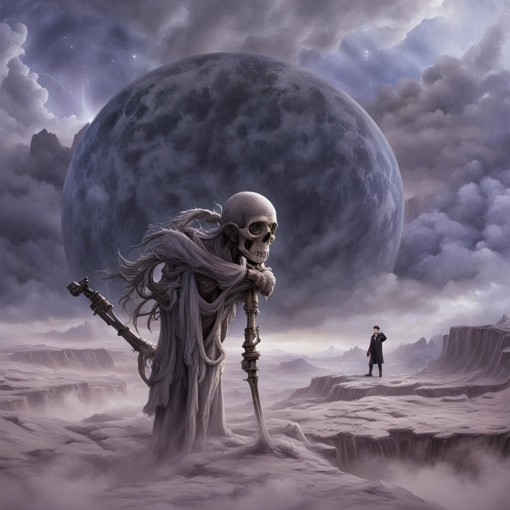 Eerie Landscape Reflecting Memory's End