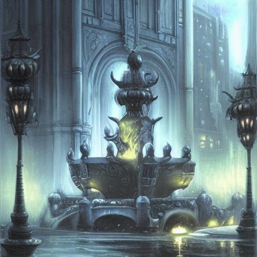 City of Tears: Hollow Knight Oil Painting