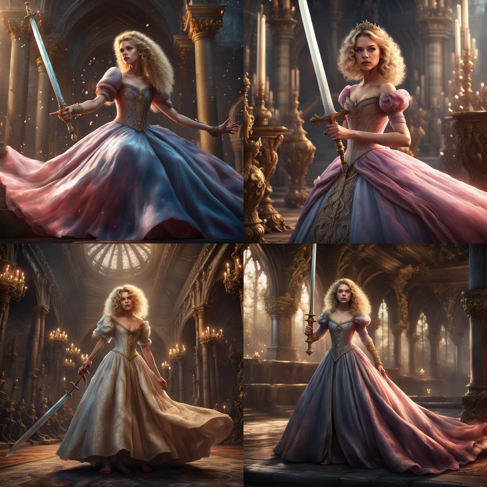 Princess Wielding Great Sword, Fantasy Concept Art