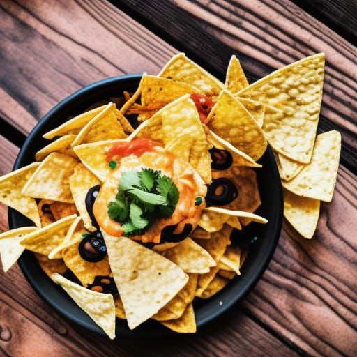 Delicious Nachos in Professional Photography Style