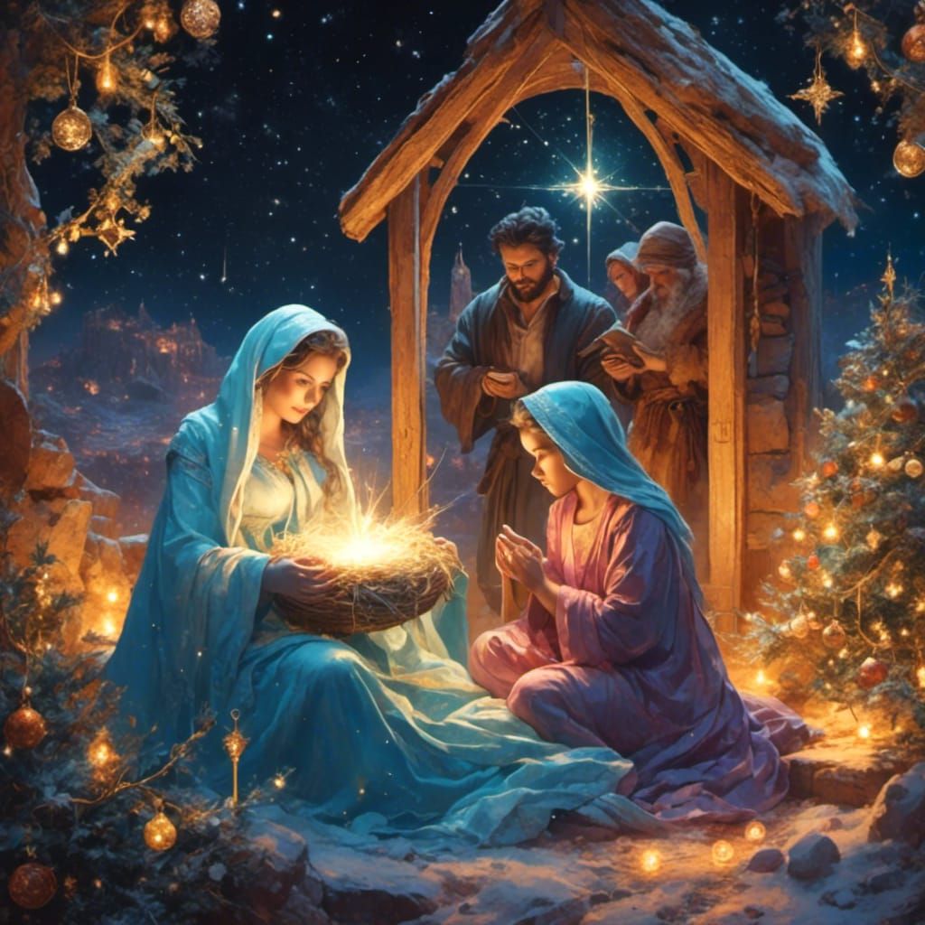 Classic Christmas Nativity Scene