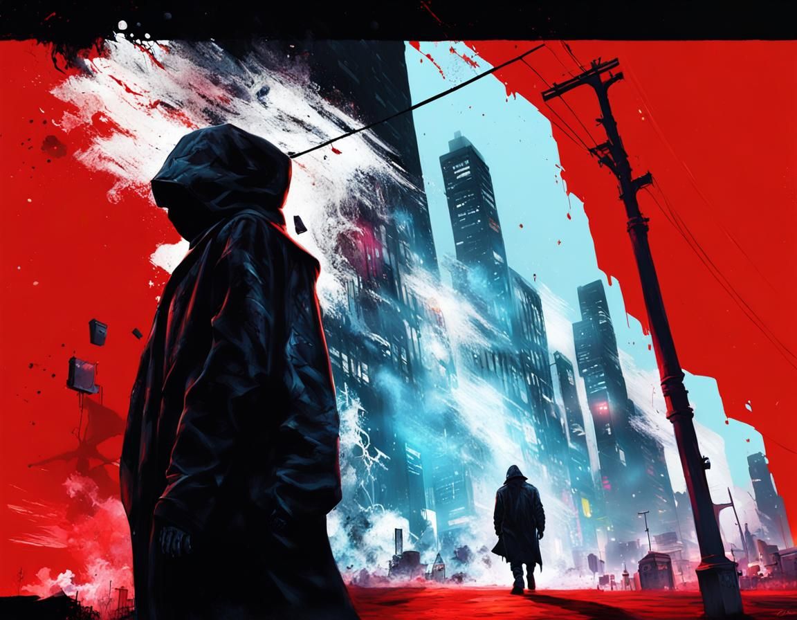 Urban Night Scene: Graffiti Art in a Digital Painting