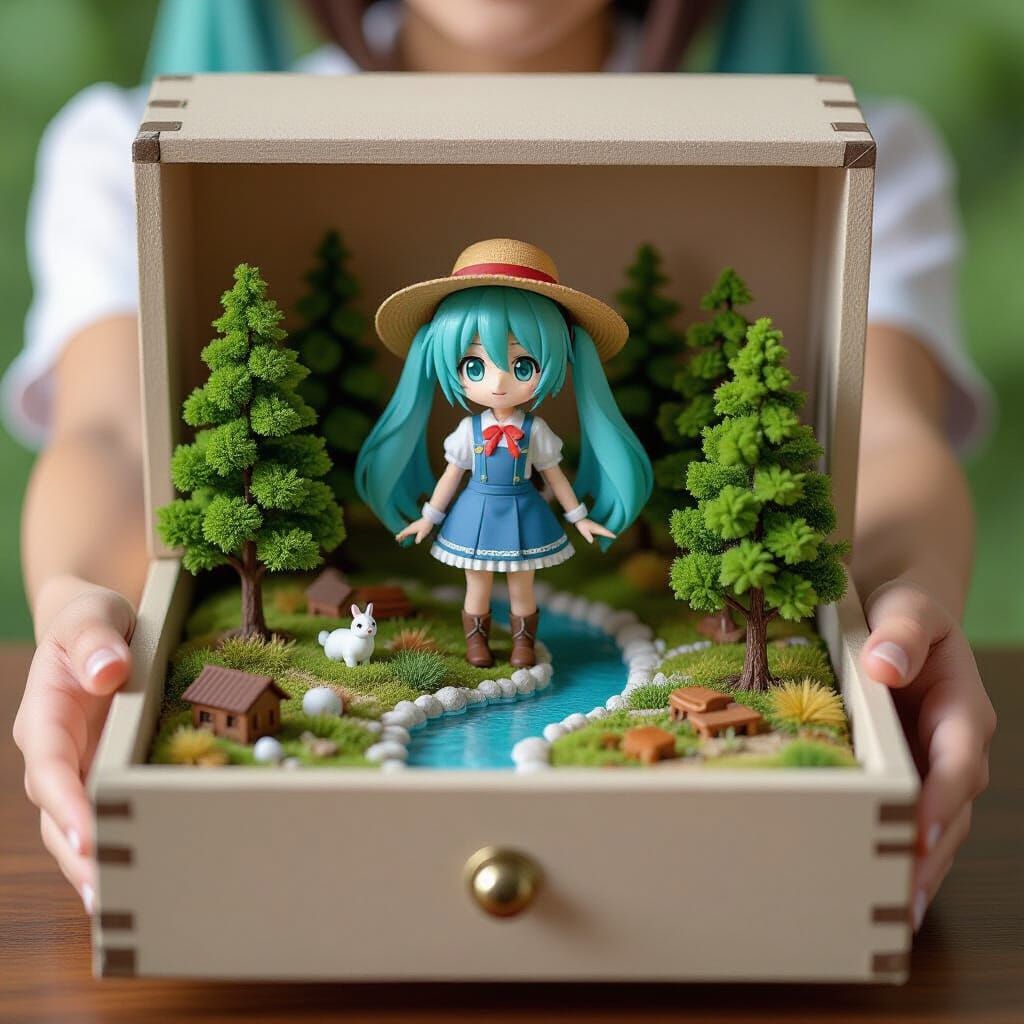 Hatsune Miku Farmer in Miniature Forest