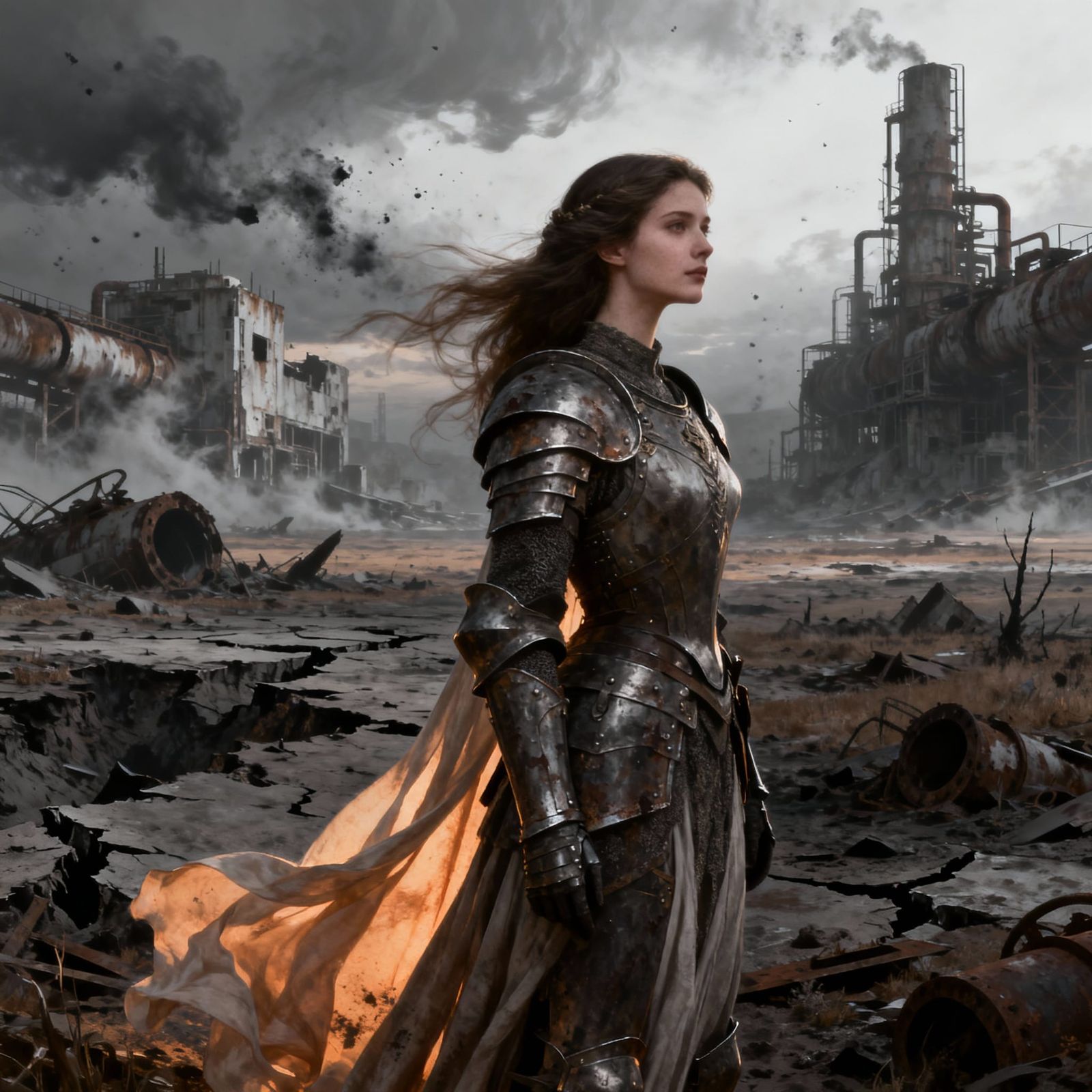 Warrior Princess in Dystopian Wasteland