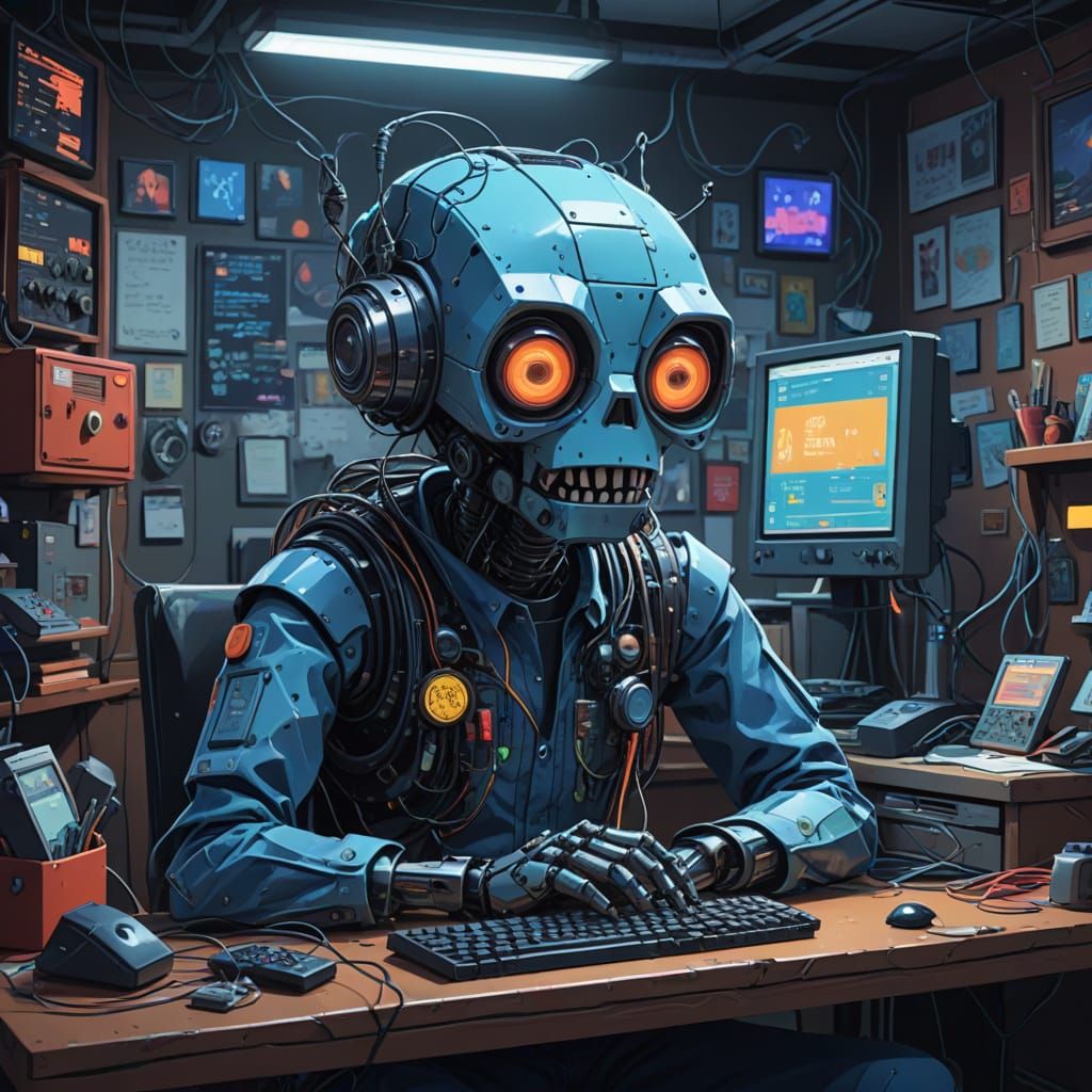 Weary Programmer Meets Mischief in Comic Sans Chaos