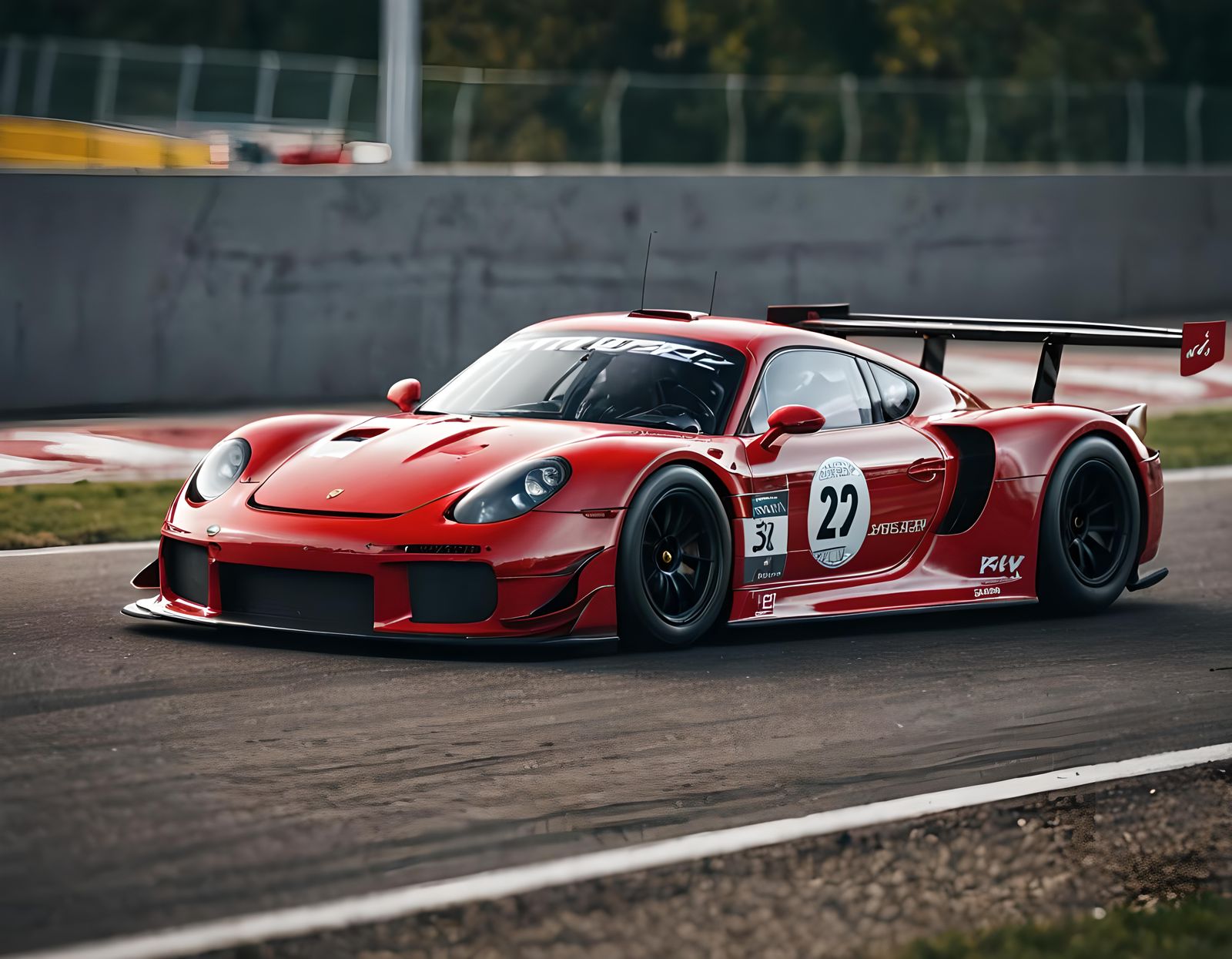Porsche GT1 Cup Racecar in Professional Photography Style