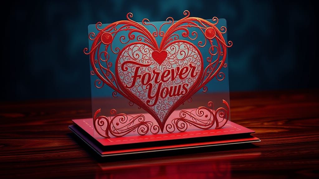 Romantic Valentine's Day Card in Stunning Photorealistic Sty...