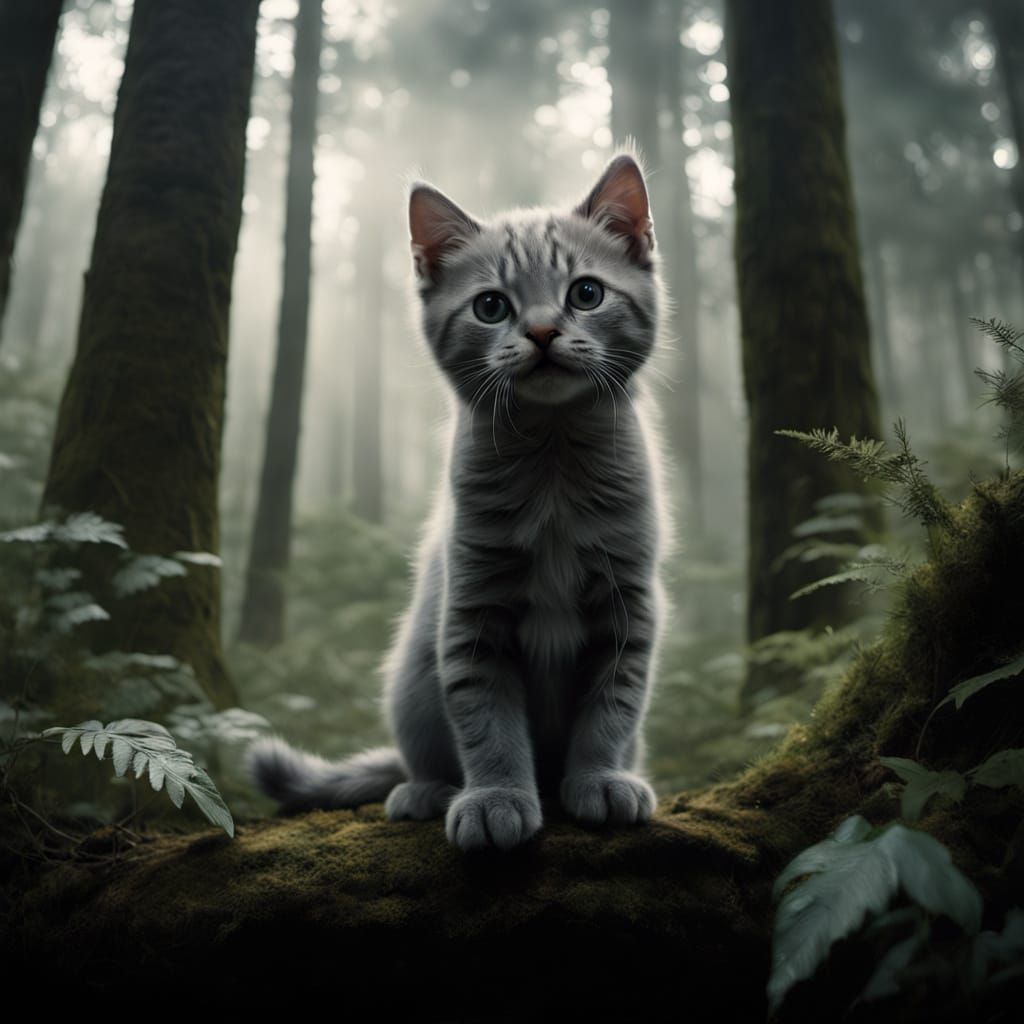 Lost Kitten in Enchanted Forest